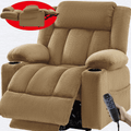 Triple Motor Large-Wide Power Lift Recliner Chair for Elderly Big and Tall, Lay Flat, Heat and Massage, Infinite Position, Power Headrest