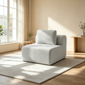 37" Oversized Cloud Modular Sofa, High Back & Extra Deep Seat, No Assembly Required Soft Chenille, Single Seat,Light Grey