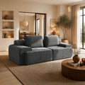 85" Loveseat Cloud Modular Sofa, High Back & Extra Deep Seat, No Assembly Required Soft Chenille, 2 Seat,Dark Gray