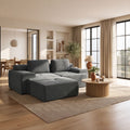 85" Oversized Cloud Modular Sofa, High Back & Extra Deep Seat, No Assembly Required Soft Chenille, Single Seat,Gray
