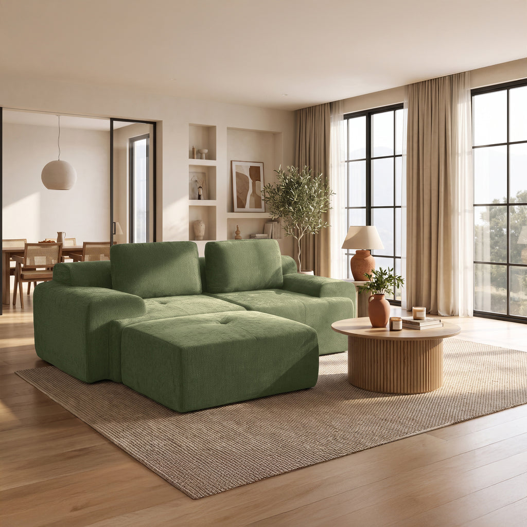 85" Oversized Cloud Modular Sofa, High Back & Extra Deep Seat, No Assembly Required Soft Chenille, Single Seat,Gray
