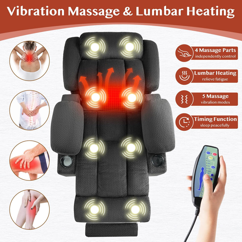 Triple Motor Large-Wide Power Lift Recliner Chair for Elderly Big and Tall with Heat and Massage