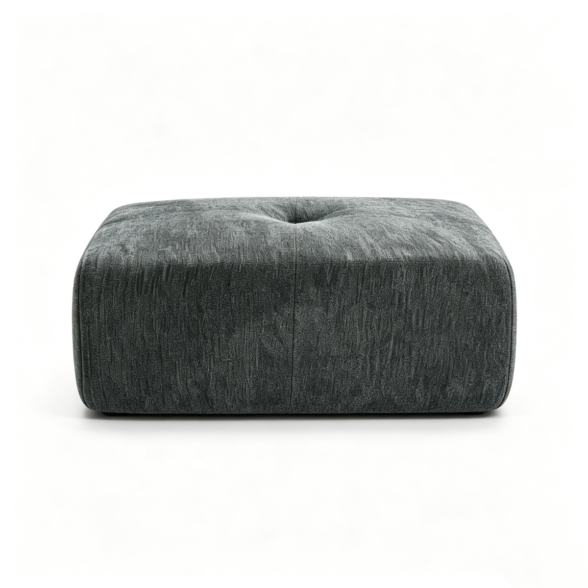 37" Oversized Modular Sofa Ottoman, Soft Chenille Fabric Couch with Deep Seat, High Back Design, No Assembly,Dark Gray