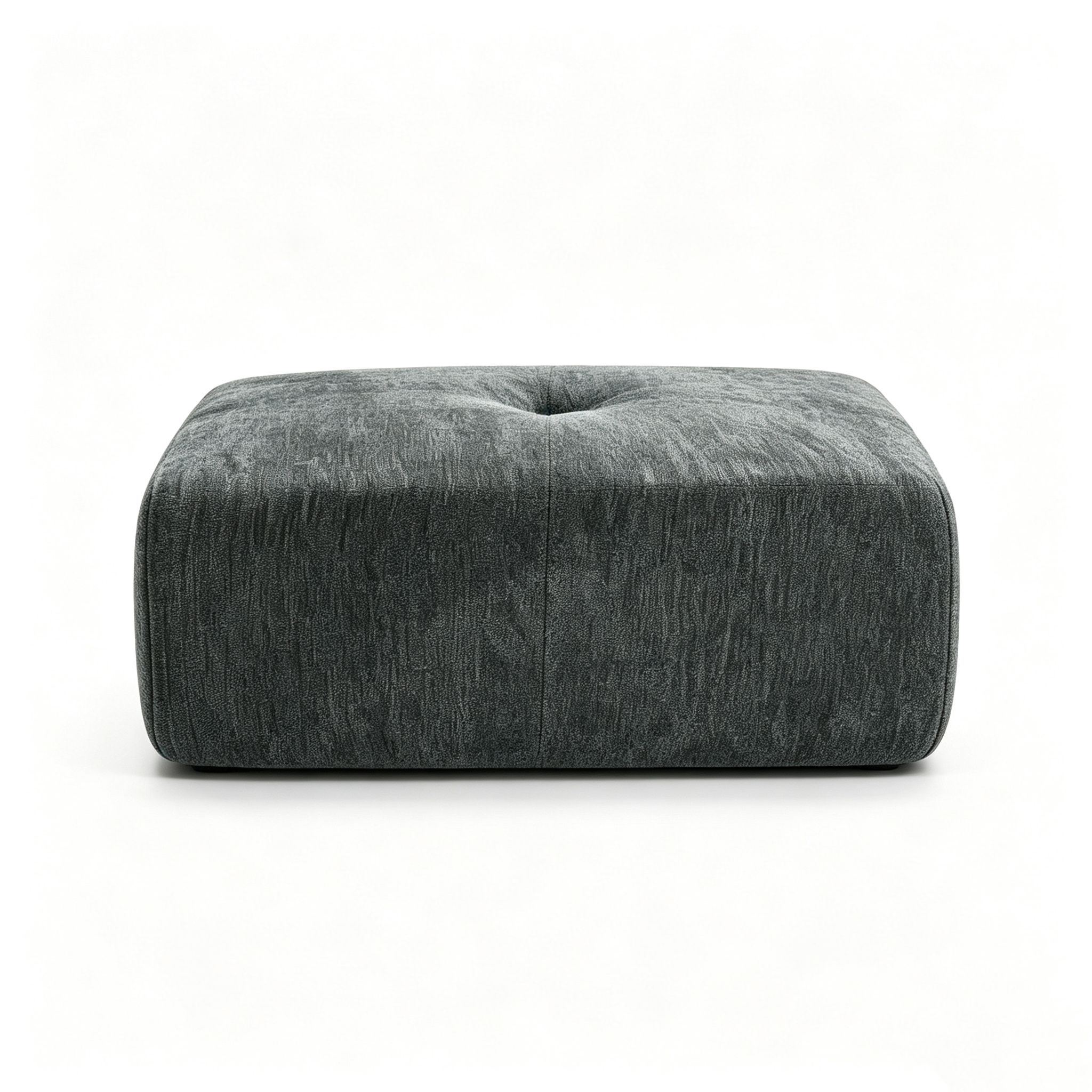 37" Oversized Modular Sofa Ottoman, Soft Chenille Fabric Couch with Deep Seat, High Back Design, No Assembly,Dark Gray