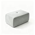 37" Oversized Modular Sofa Ottoman, Soft Chenille Fabric Couch with Deep Seat, High Back Design, No Assembly, Light Gray