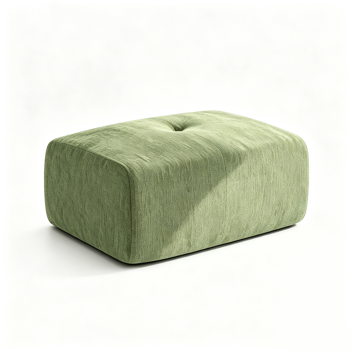 37" Oversized Modular Sofa Ottoman, Soft Chenille Fabric Couch with Deep Seat, High Back Design, No Assembly, Green