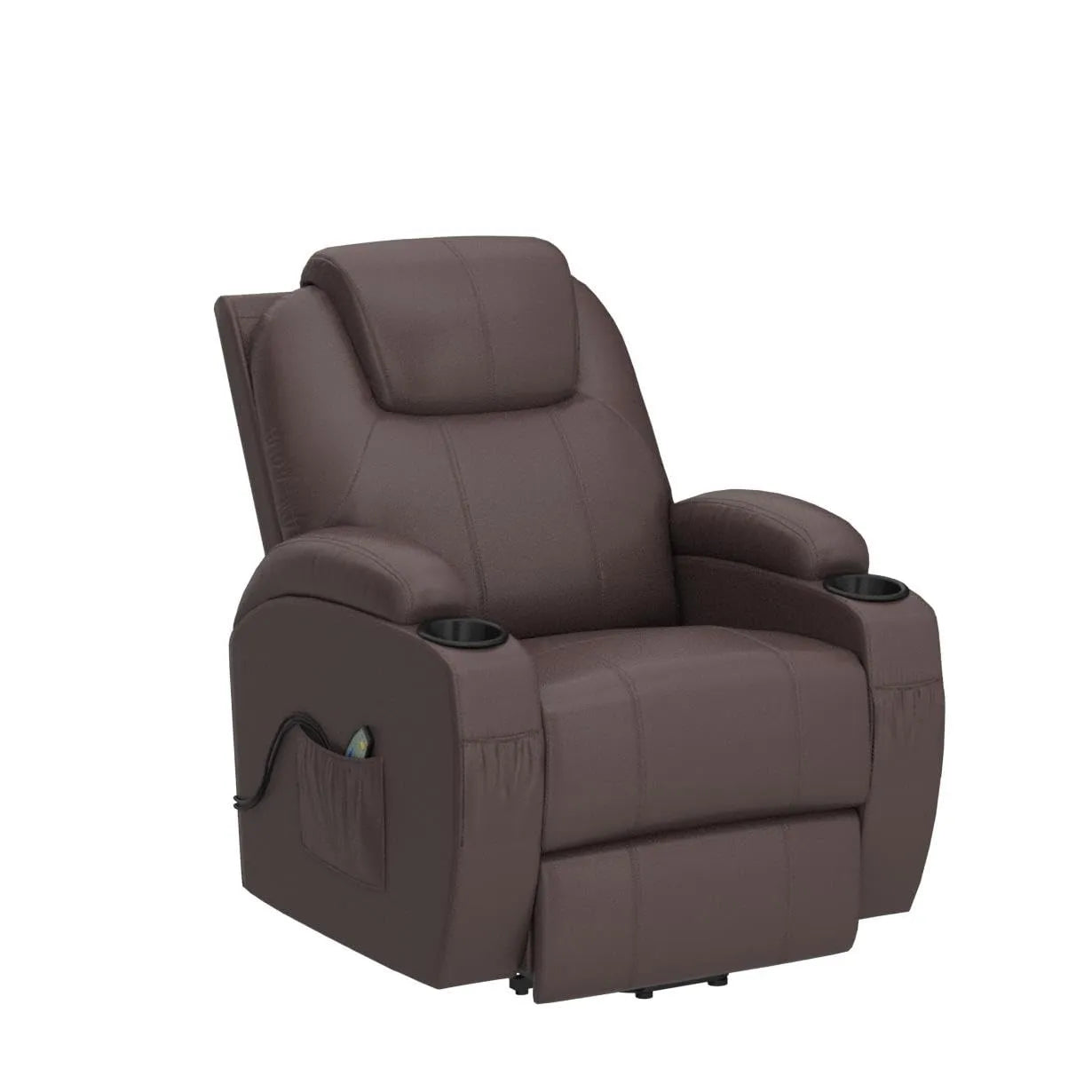 Electric Power Lift Recliner Chair for Elderly, Brown